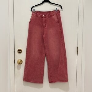 Cider Rose Wide-Leg Jeans